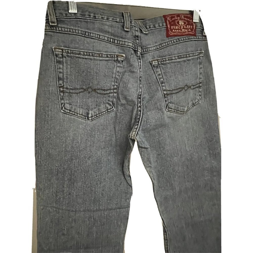 Lucky Women Blue Denim Flare Jeans 6/28 Stretch Dungarees 5 Pockets 28/32 Cotton - Picture 3 of 8